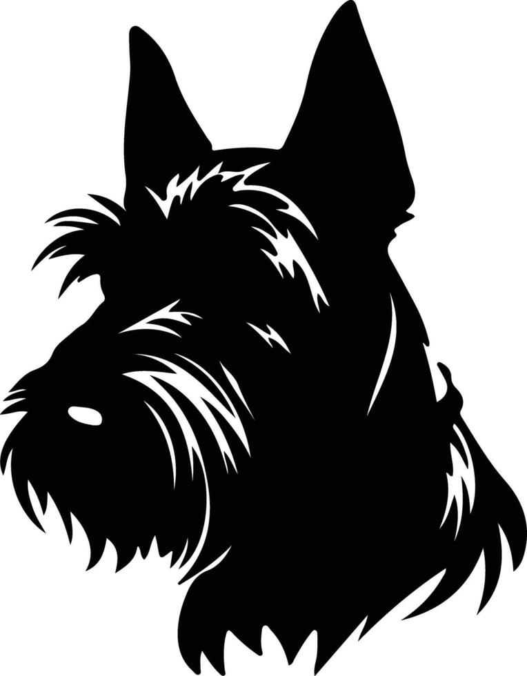 Scottish Terrier  silhouette portrait vector