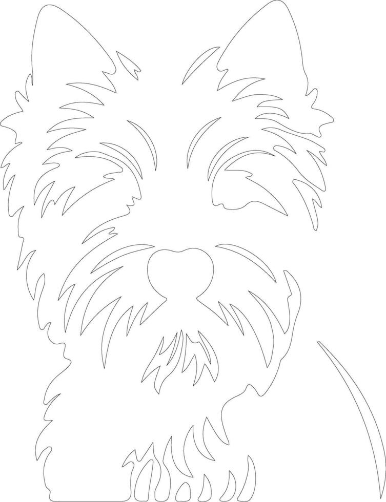 West Highland White Terrier outline silhouette vector