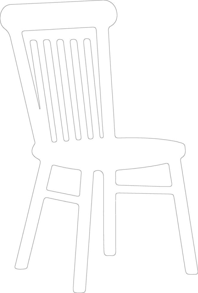 silla contorno silueta vector