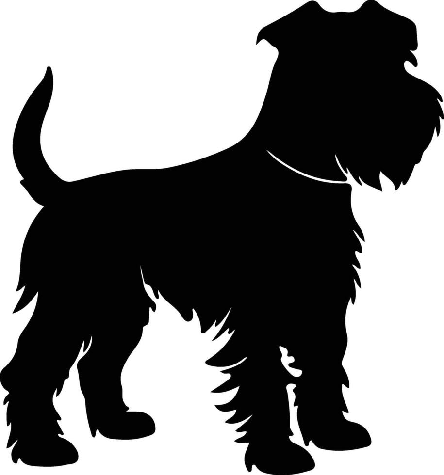 Glen of Imaal Terrier  silhouette portrait vector