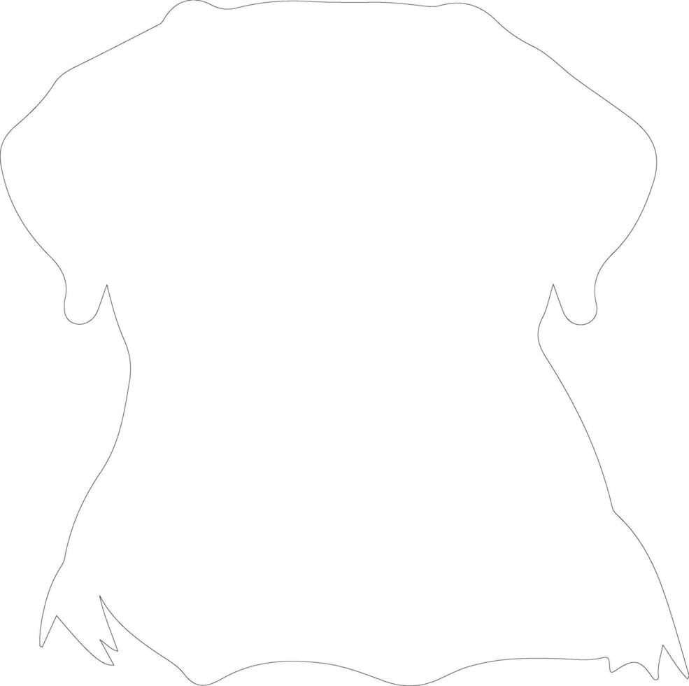 Neapolitan Mastiff  outline silhouette vector