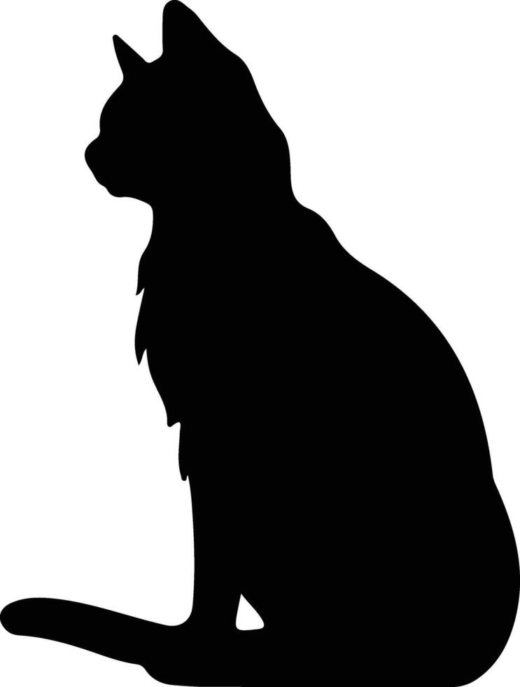 árabe Mau gato negro silueta vector