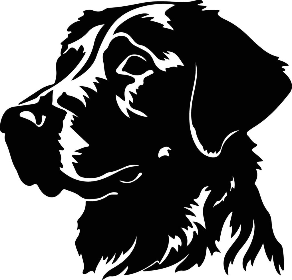 Curly-Coated Retriever  silhouette portrait vector