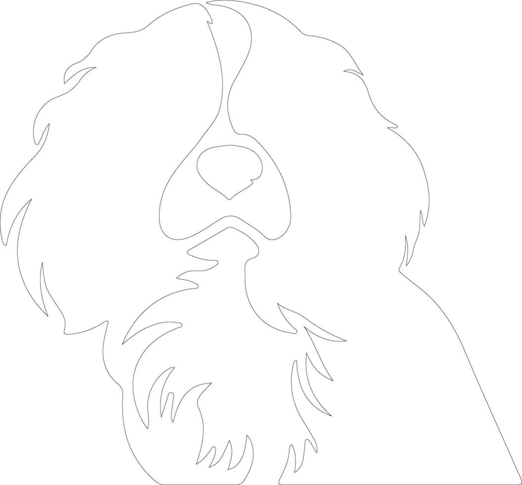 Cavalier King Charles Spaniel  outline silhouette vector