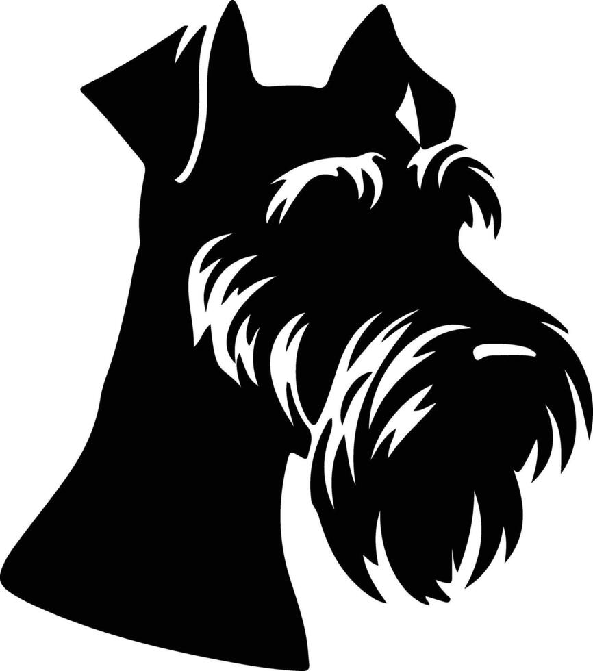 Standard Schnauzer  silhouette portrait vector