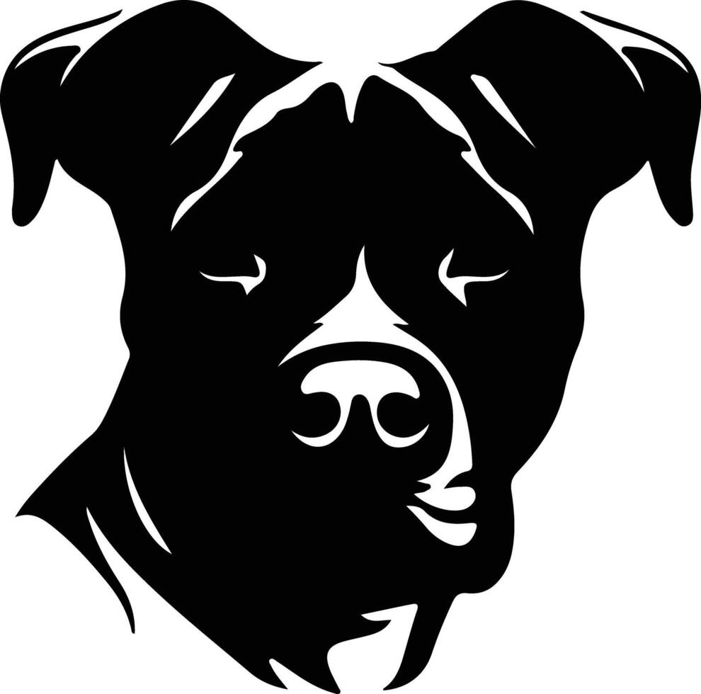 Staffordshire Bull Terrier  silhouette portrait vector