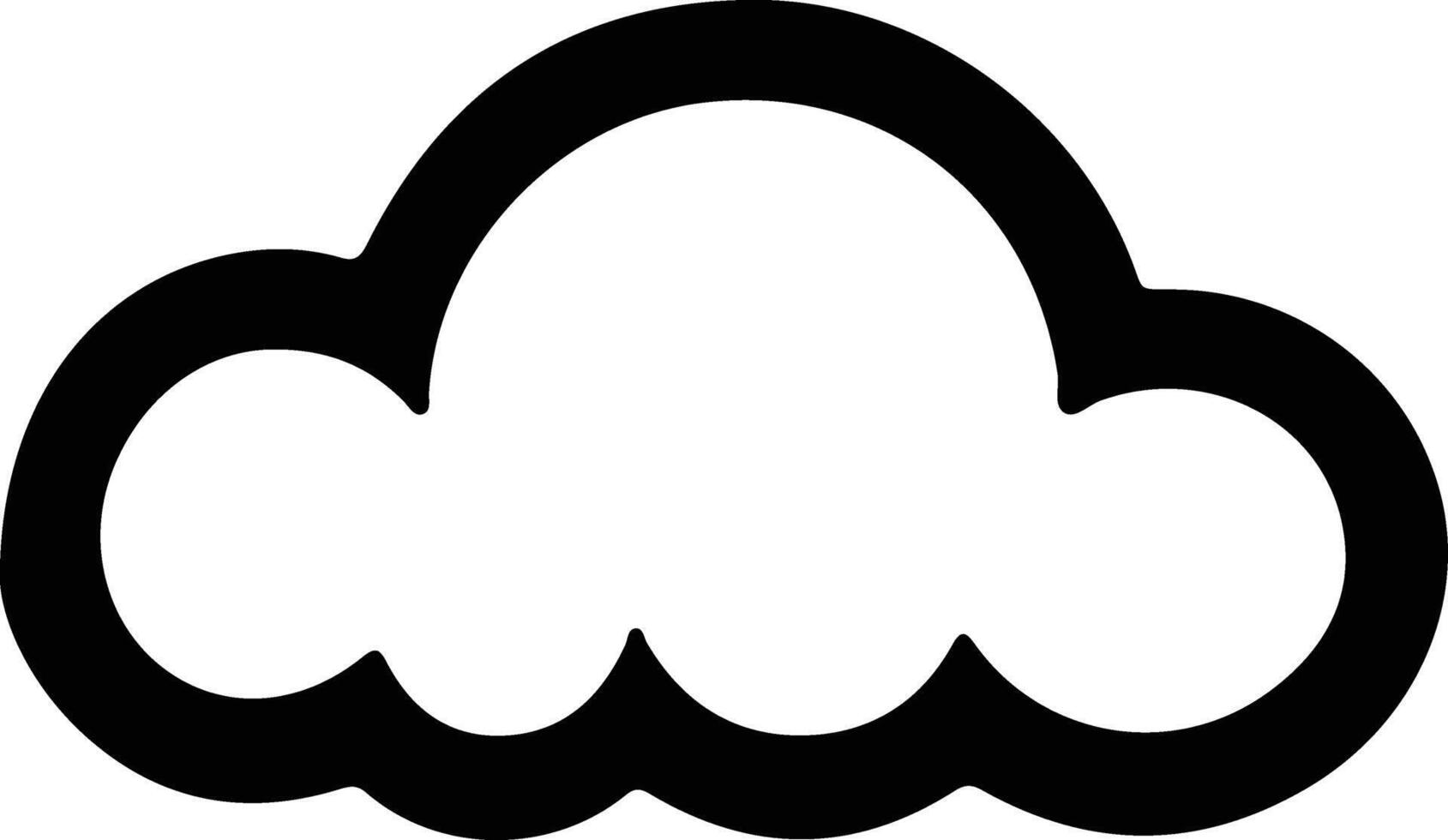 Cloud icon  black silhouette vector