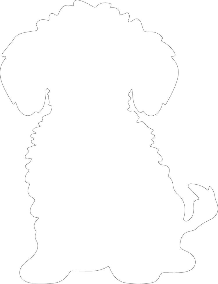 Toy Poodle outline silhouette vector