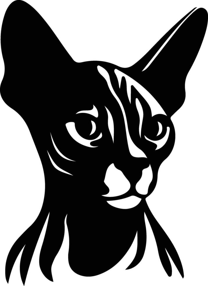 Sphynx Cat  silhouette portrait vector