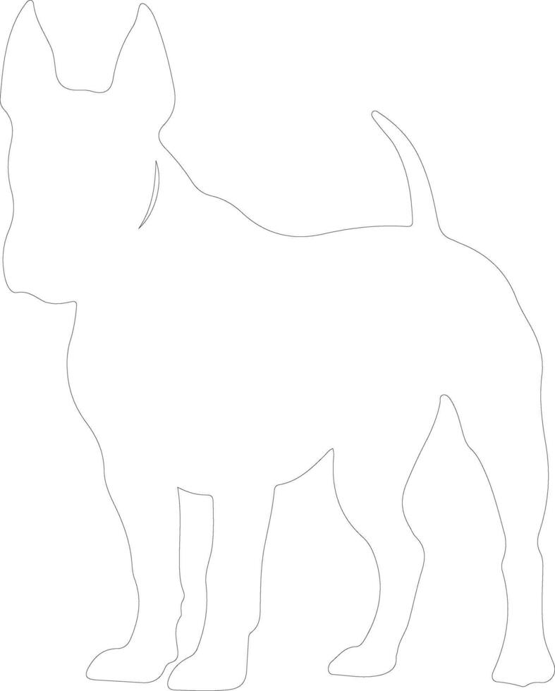 toro terrier contorno silueta vector