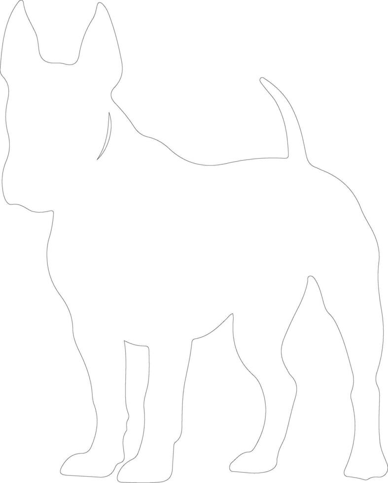 Bull Terrier  outline silhouette vector