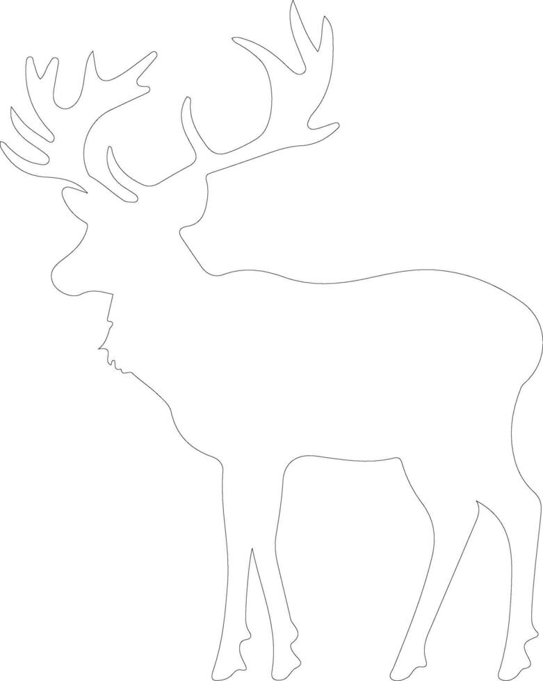 caribou outline silhouette vector