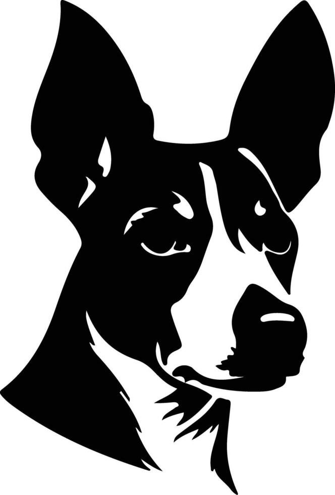 Toy Fox Terrier  silhouette portrait vector