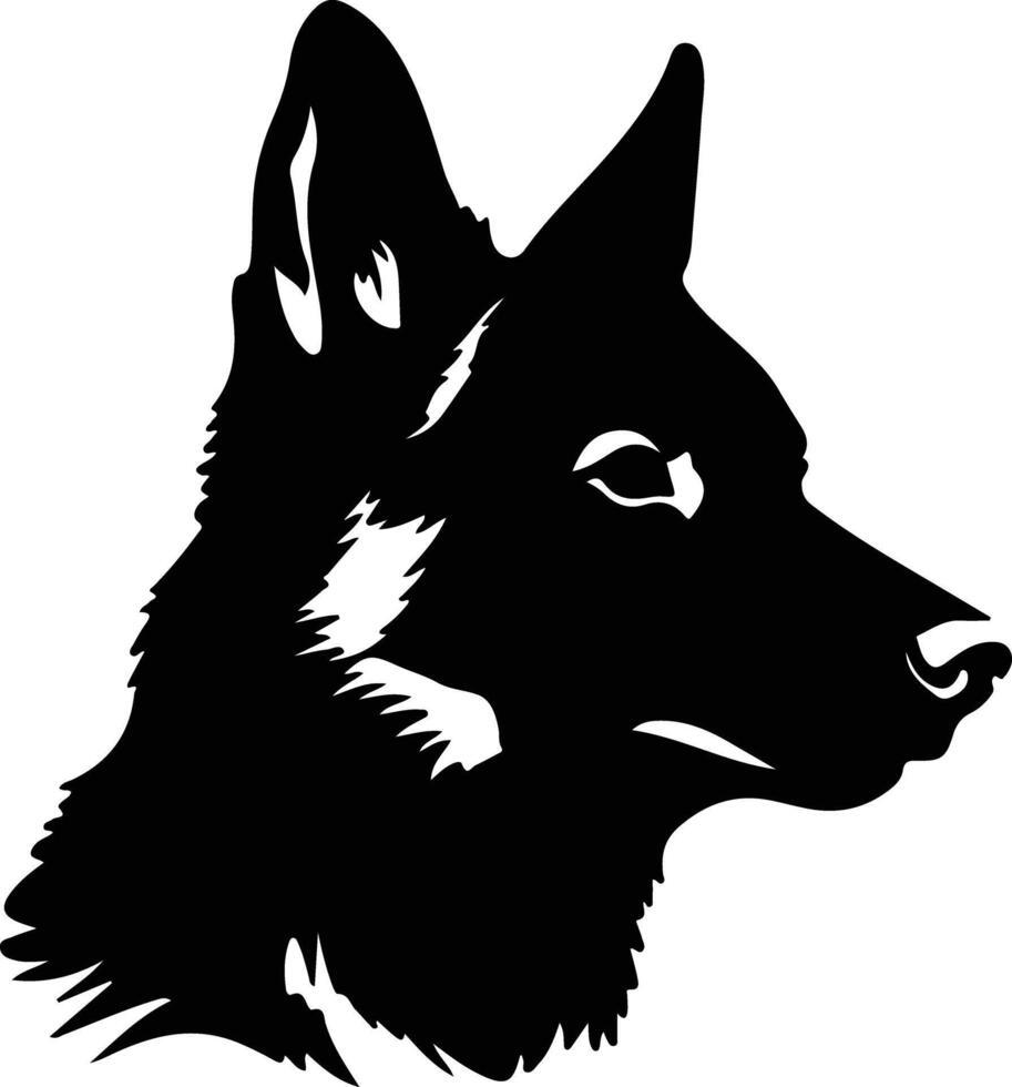 noruego lundehund silueta retrato vector