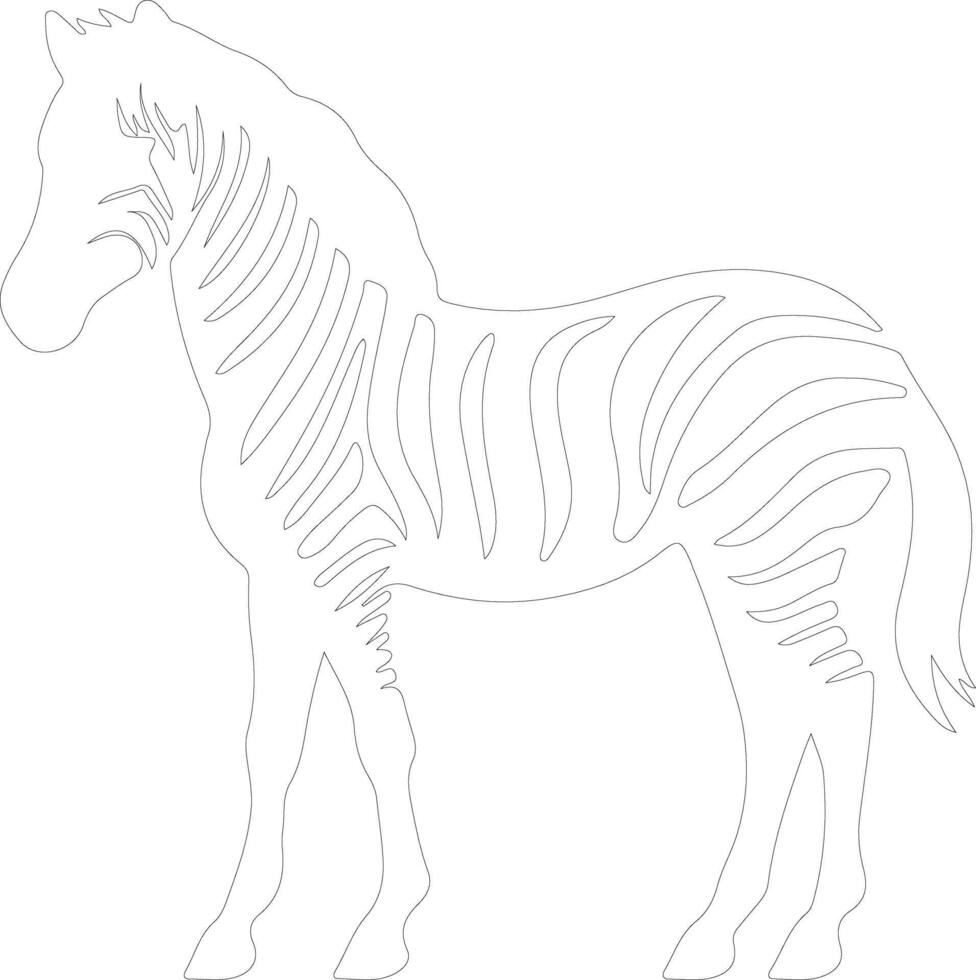quagga    outline silhouette vector