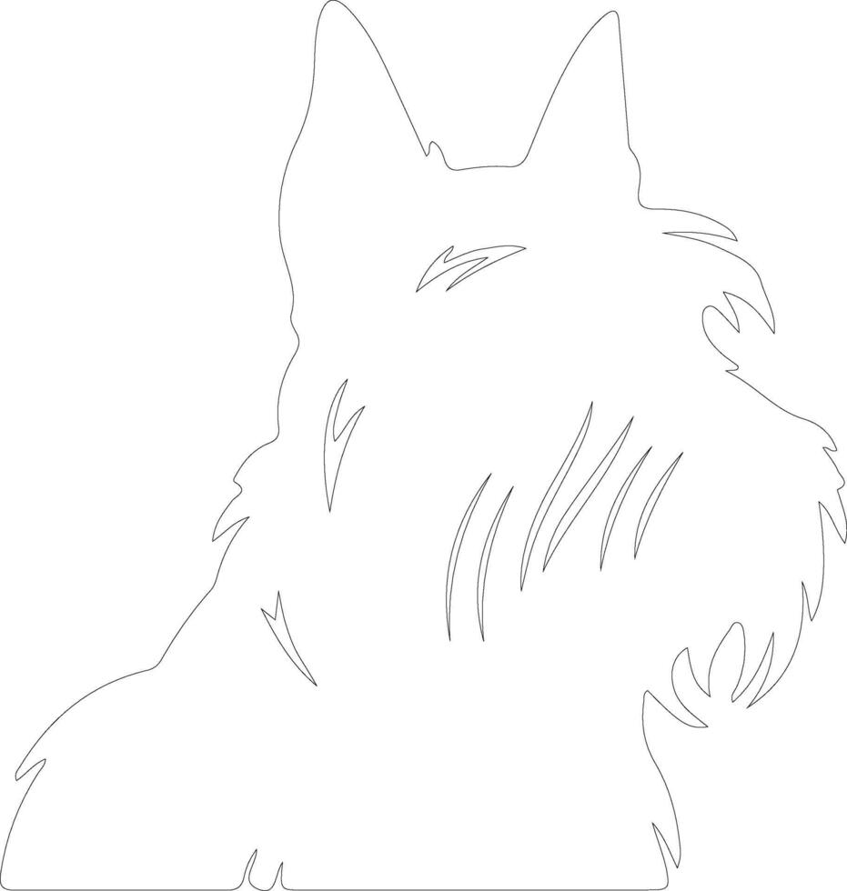 Scottish Terrier outline silhouette vector