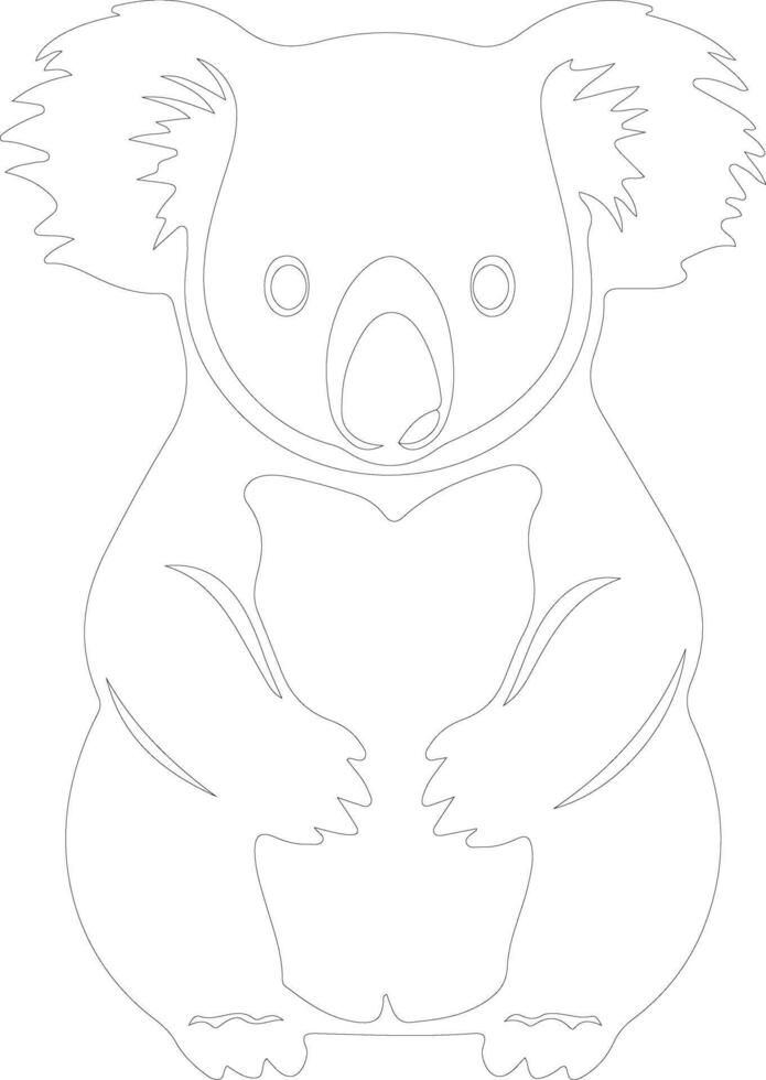 koala  outline silhouette vector