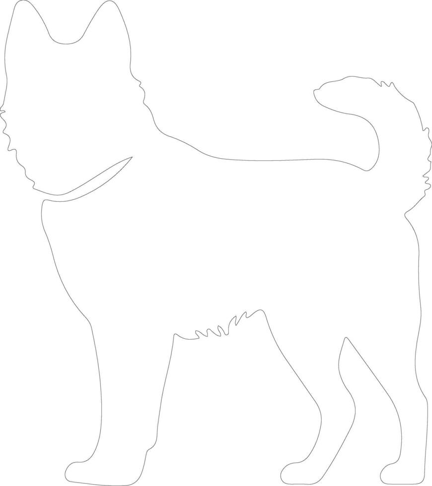 Akita  outline silhouette vector