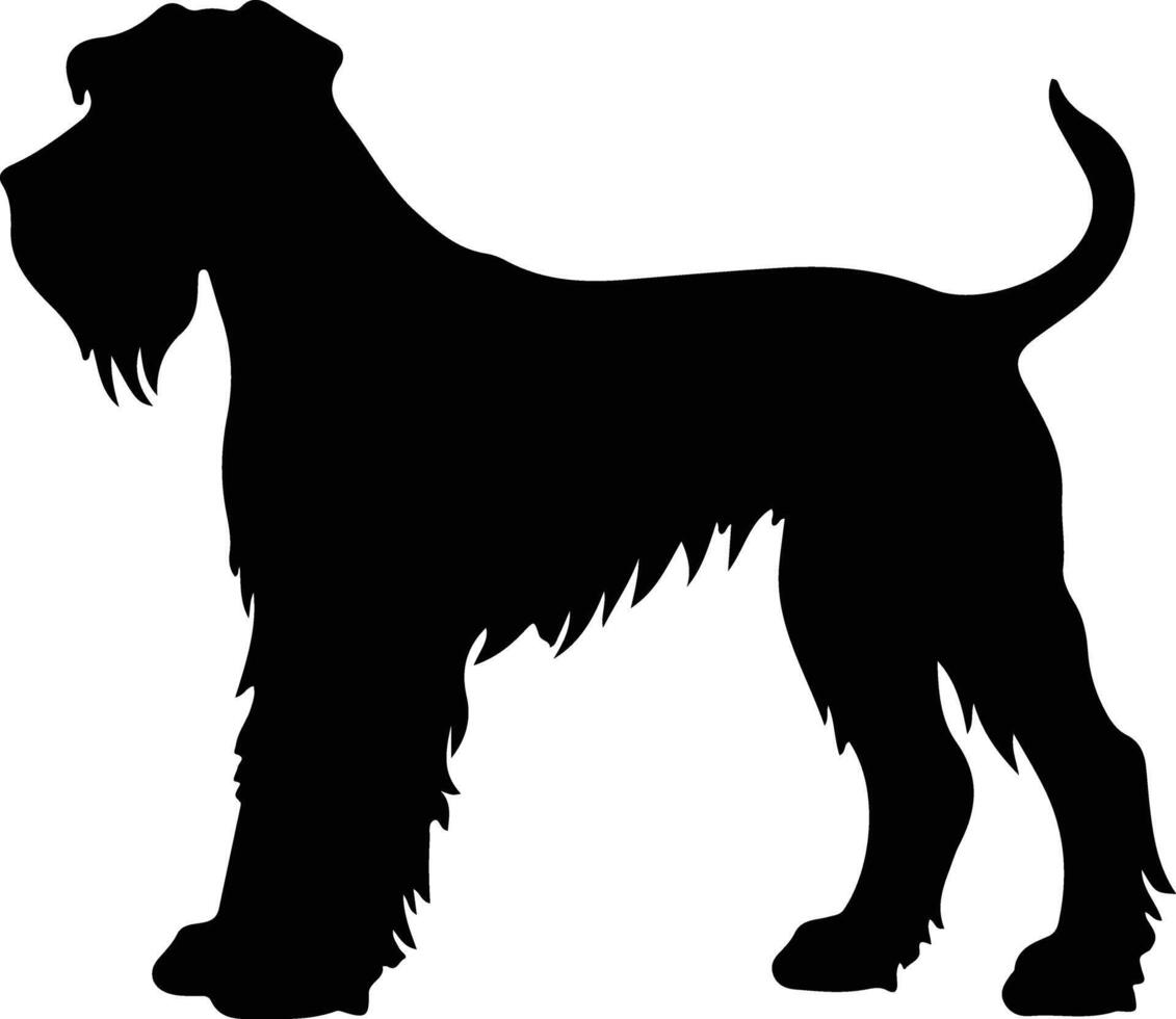 Giant Schnauzer   black silhouette vector