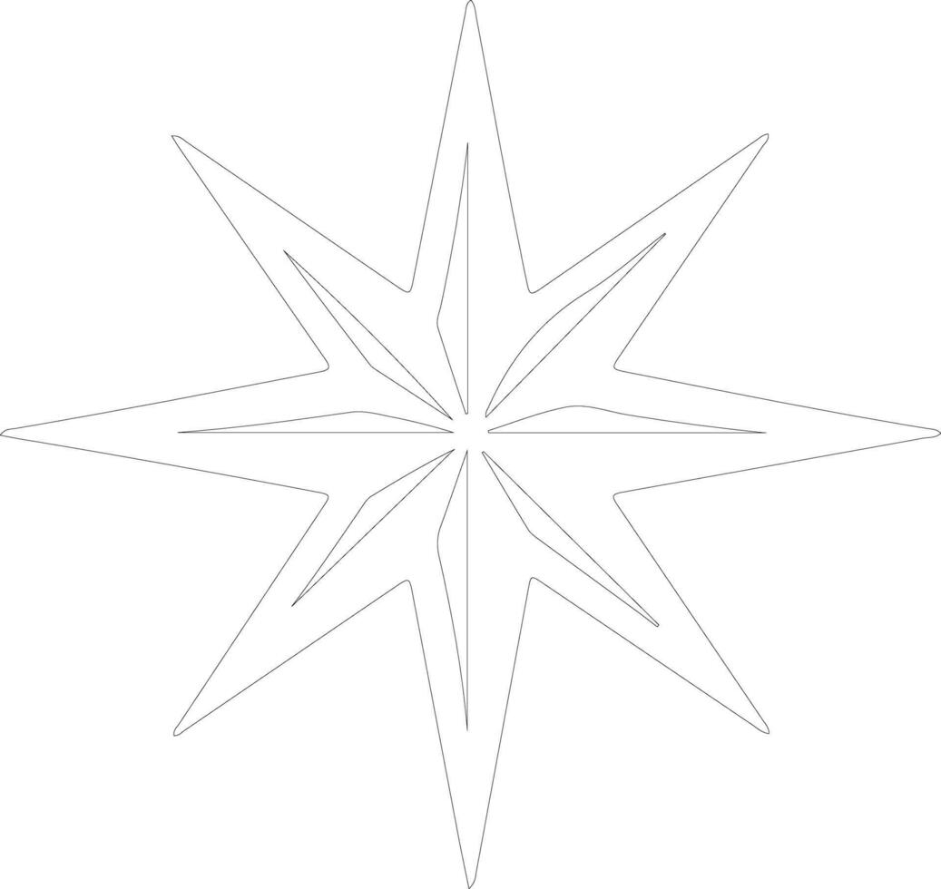 North Star  outline silhouette vector