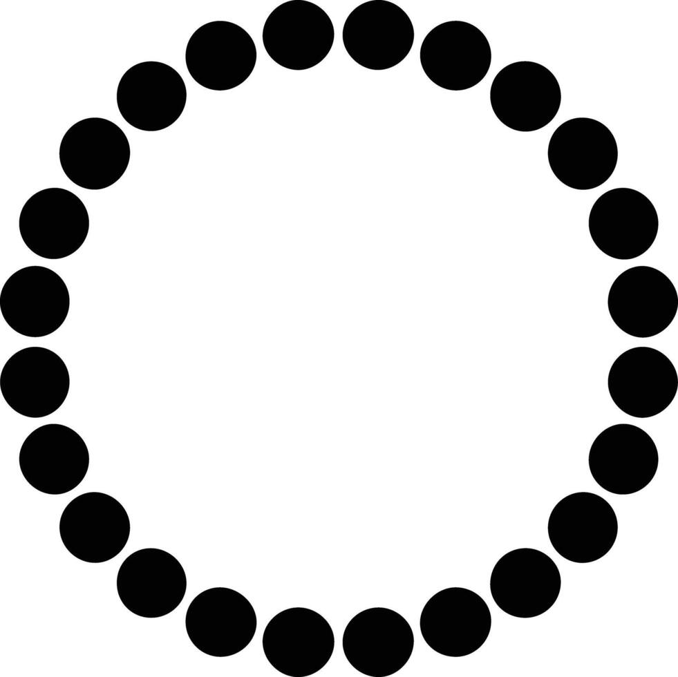 Circle  black silhouette vector