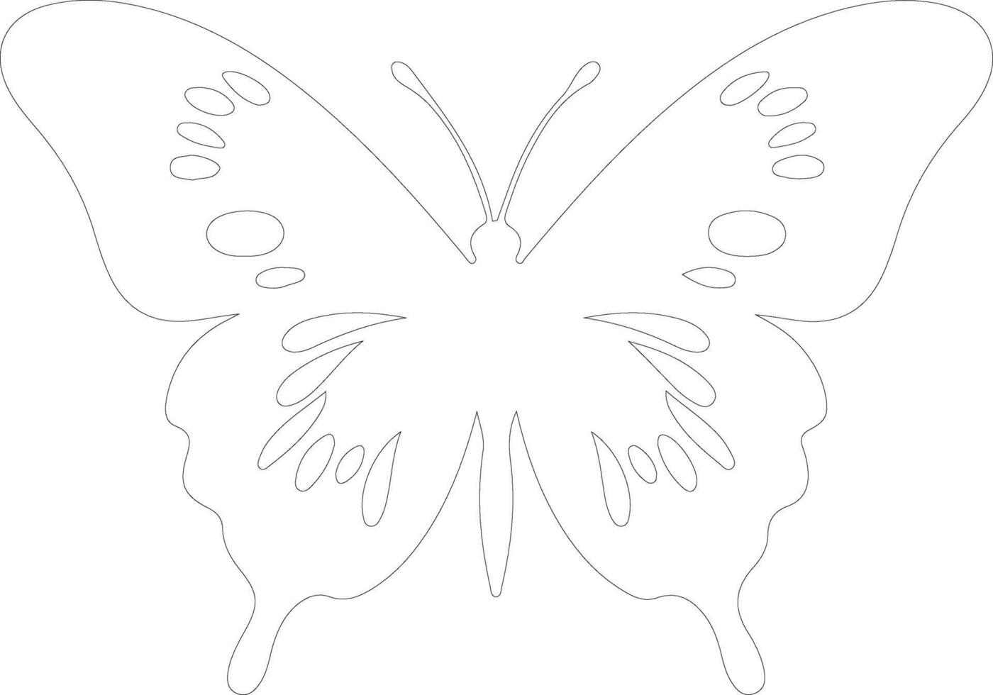 butterfly outline silhouette vector