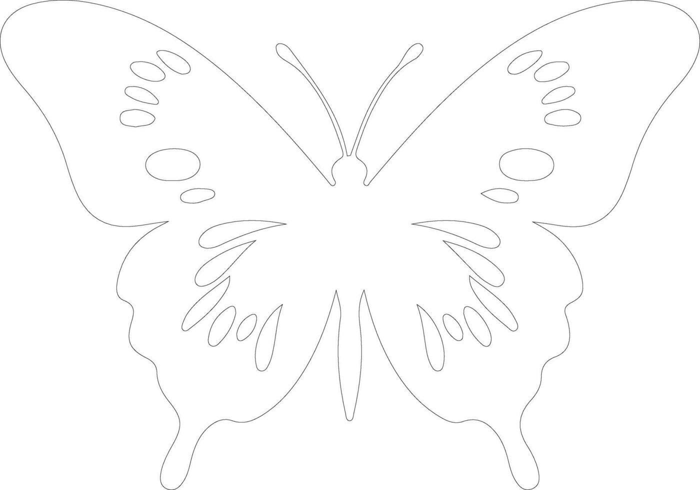 butterfly outline silhouette vector