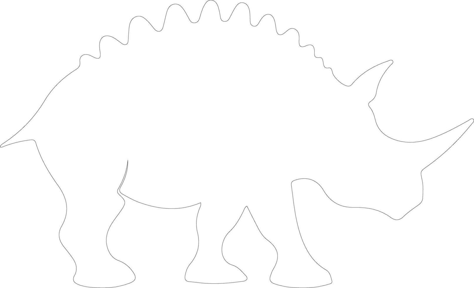 Triceratops   outline silhouette vector