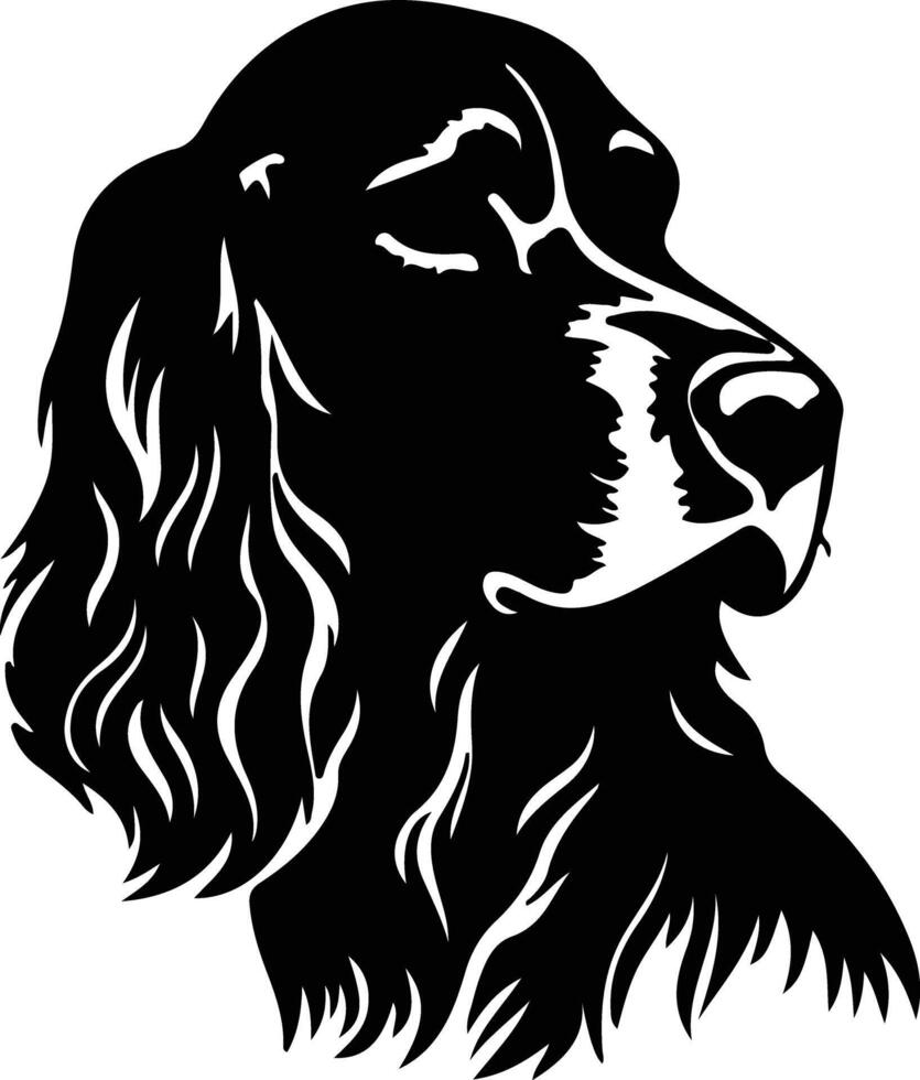Irish Setter    black silhouette vector