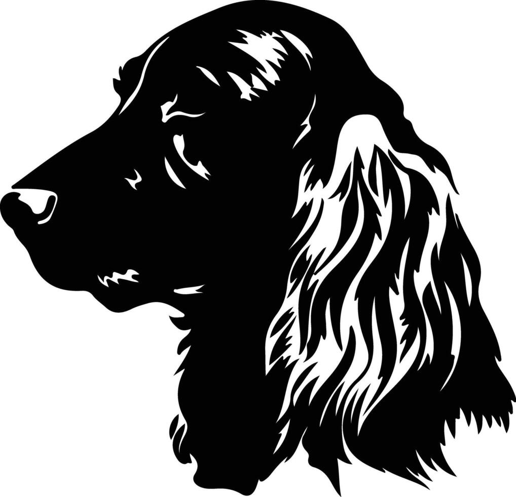 irlandesa setter negro silueta vector