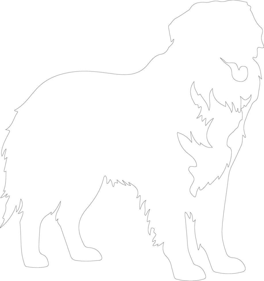 Great Pyrenees  outline silhouette vector