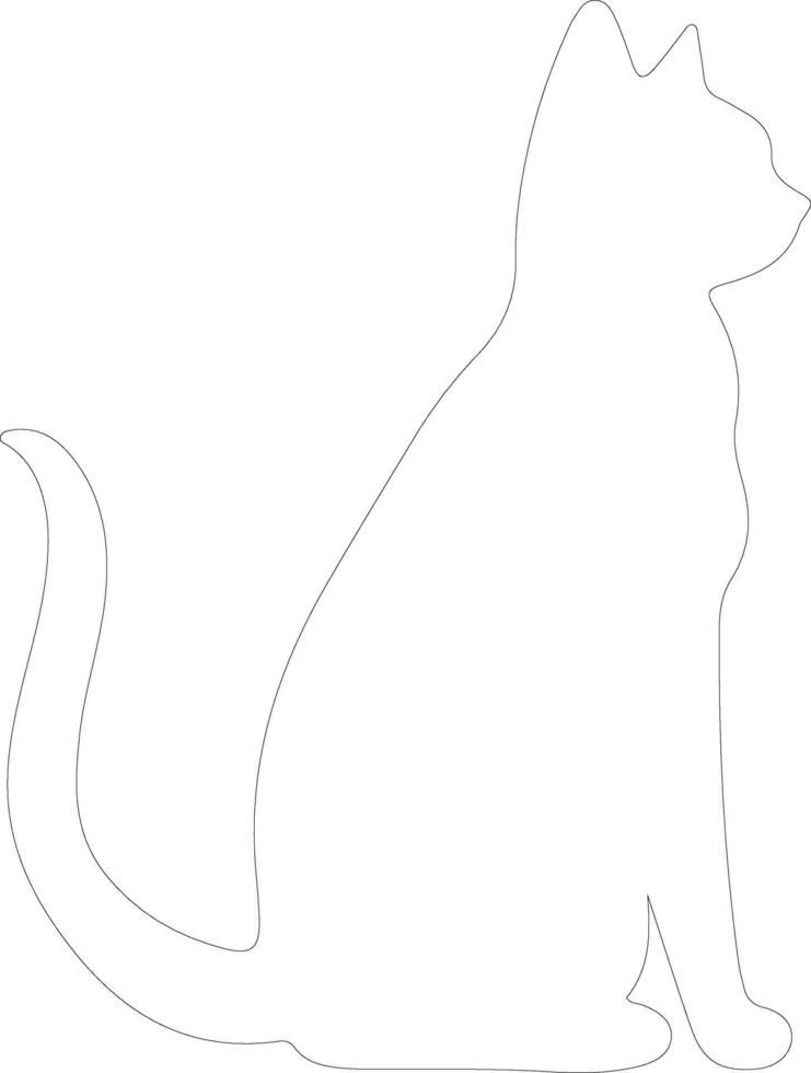 Suphalak Cat outline silhouette vector