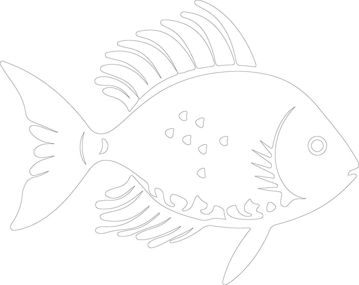 sunfish   outline silhouette vector