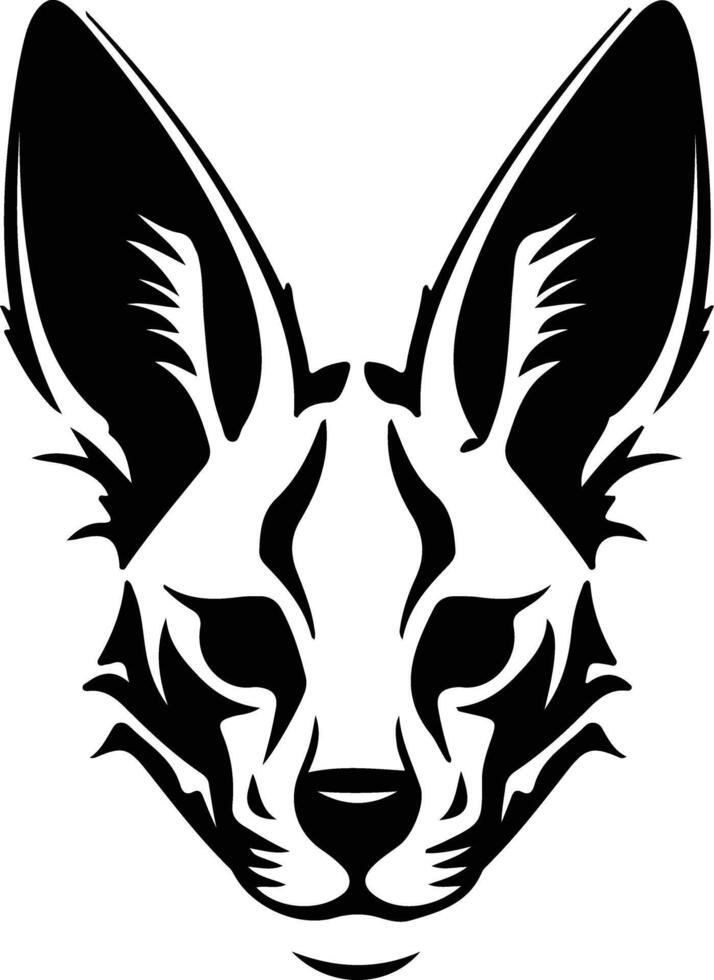 Serval  silhouette portrait vector