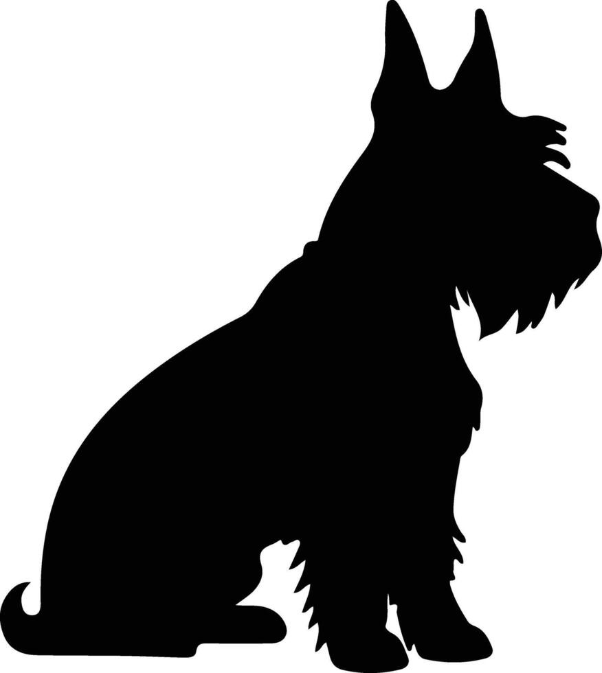 Scottish Terrier black silhouette vector