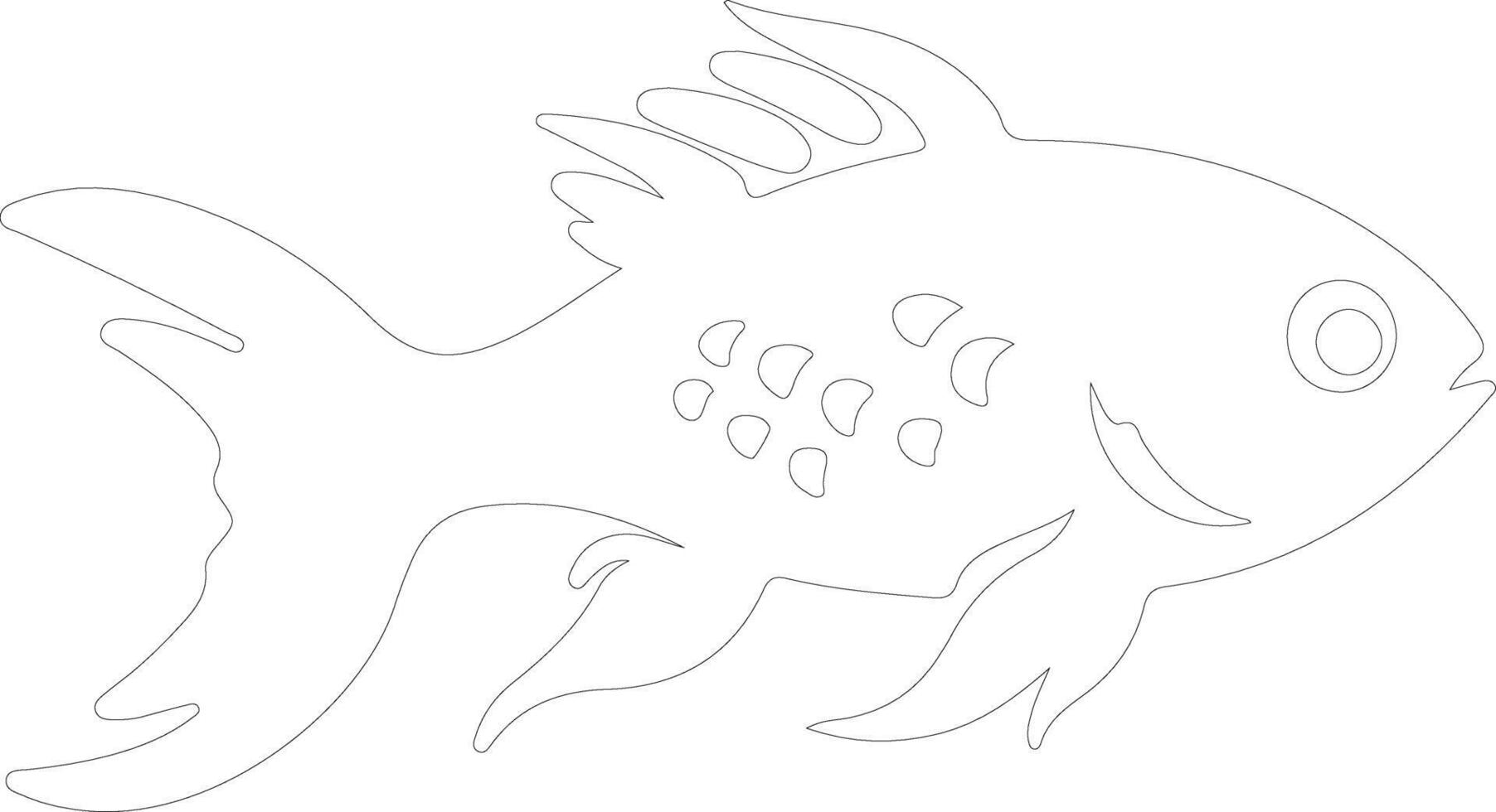 pupfish   outline silhouette vector