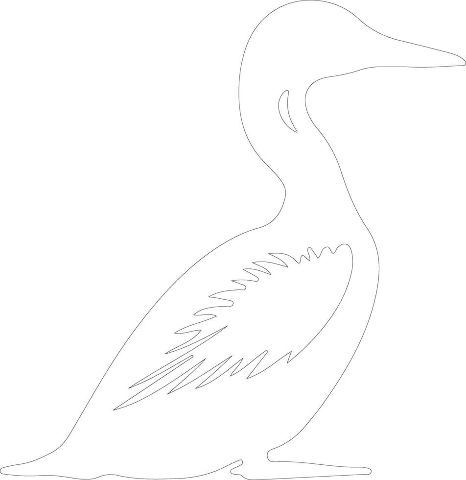 loon  outline silhouette vector