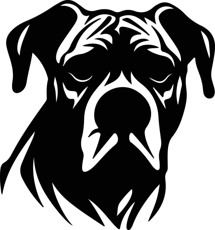 Presa Canario  silhouette portrait vector