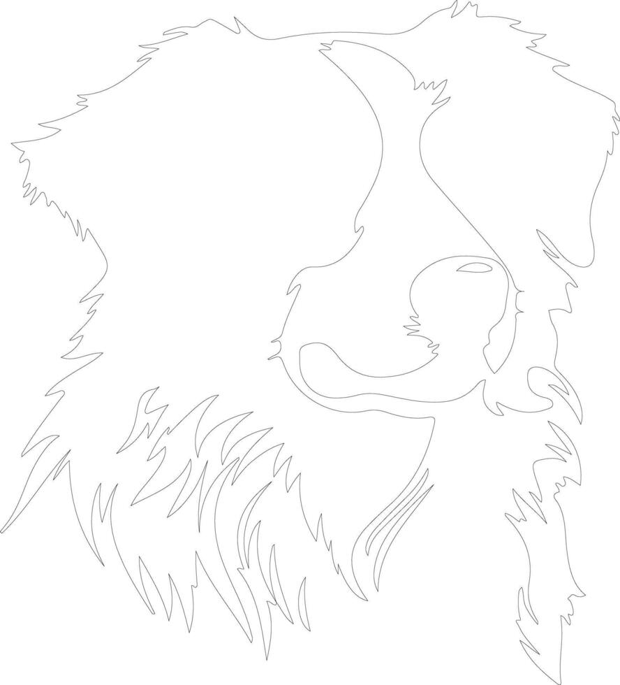 Australian Shepherd  outline silhouette vector