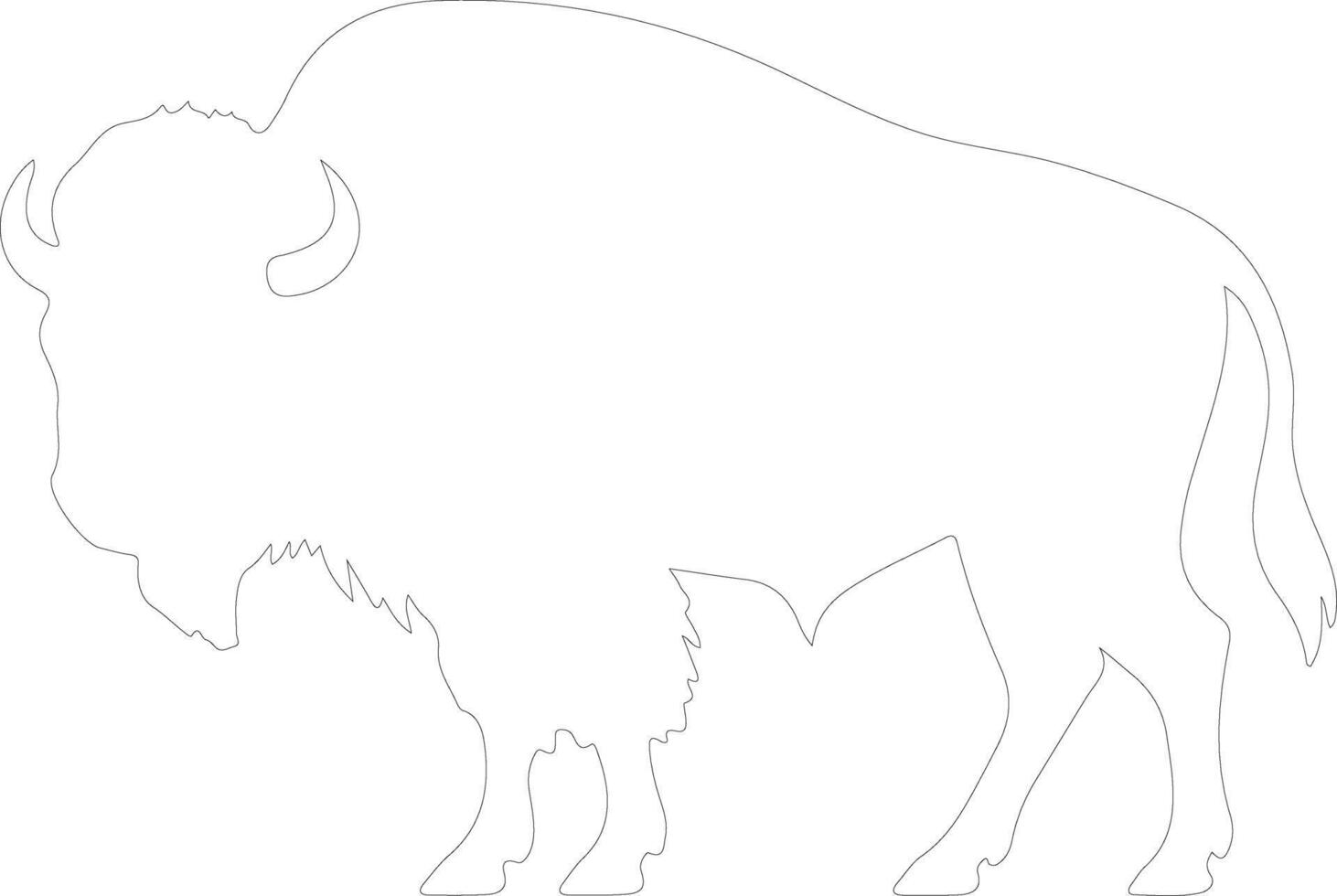 bison  outline silhouette vector