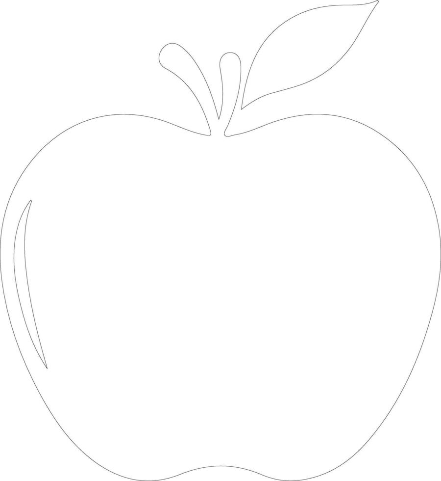 apple  outline silhouette vector
