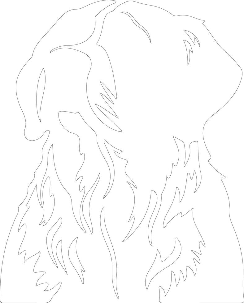 Saint Bernard  outline silhouette vector