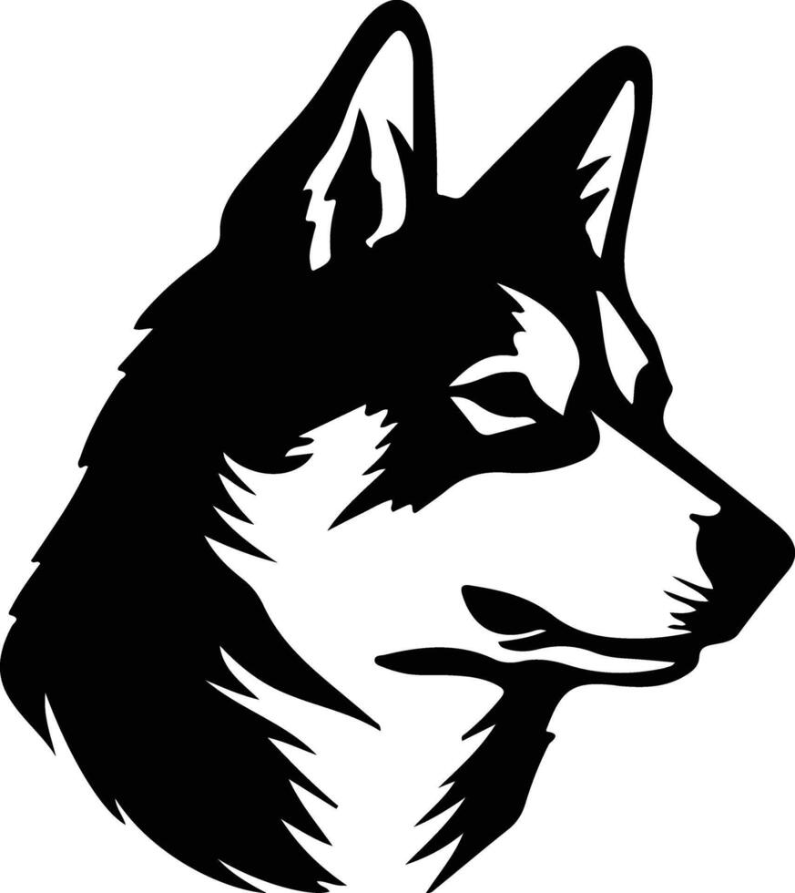 Shiba Inu  silhouette portrait vector