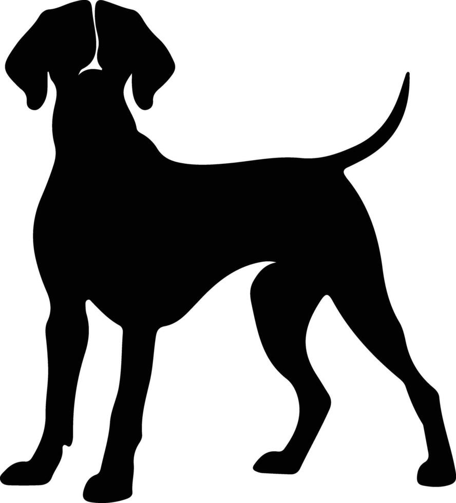 German Shorthaired Pointer   black silhouette vector