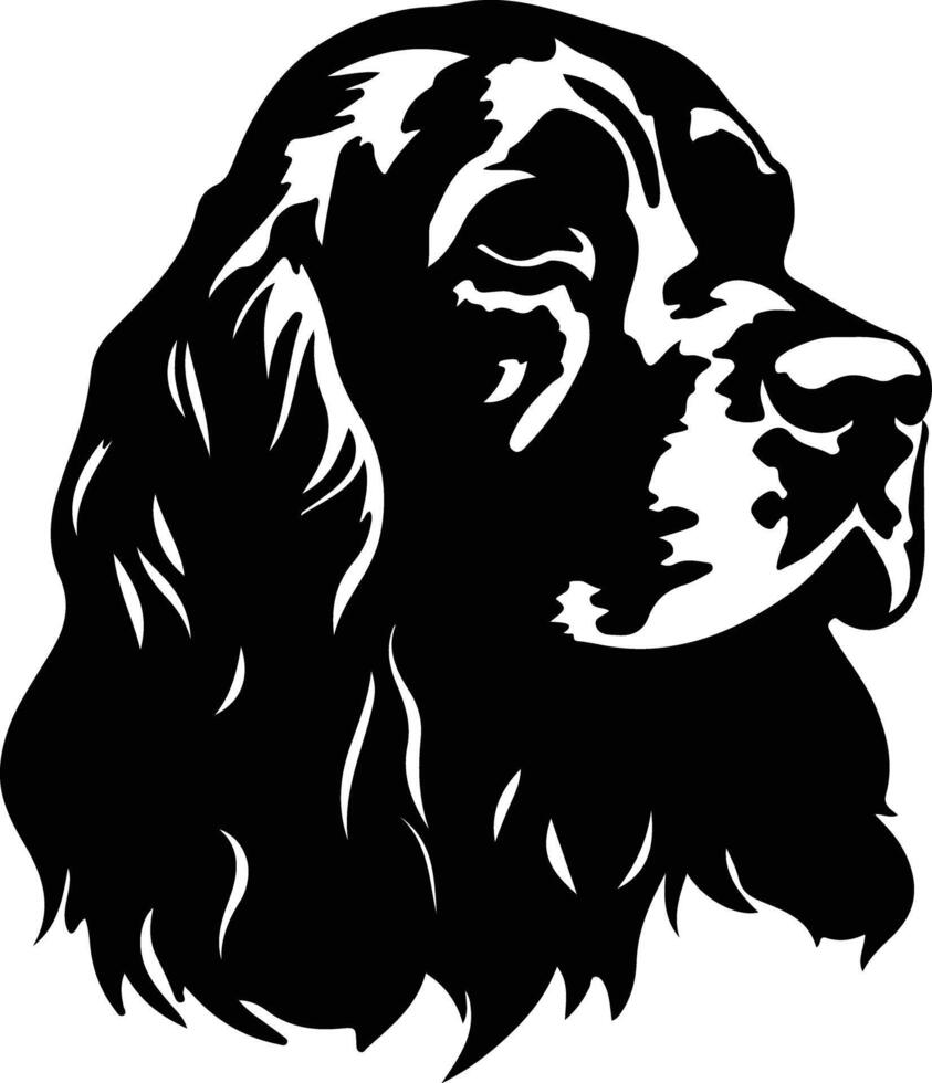 American Cocker Spaniel silhouette portrait vector