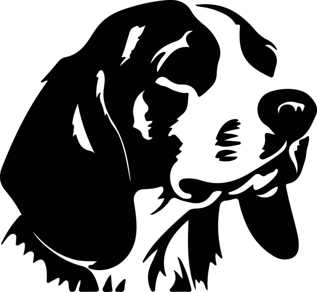 beagle  silhouette portrait vector