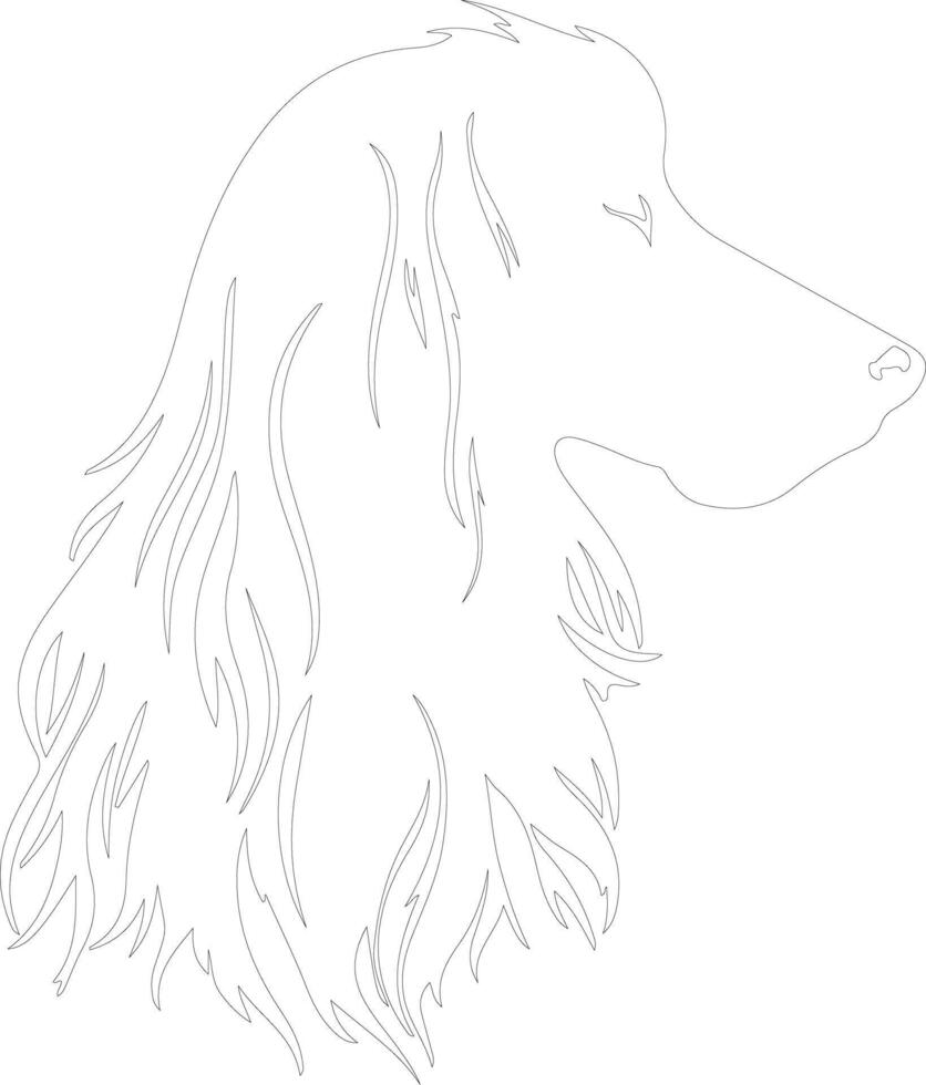 Afghan Hound  outline silhouette vector