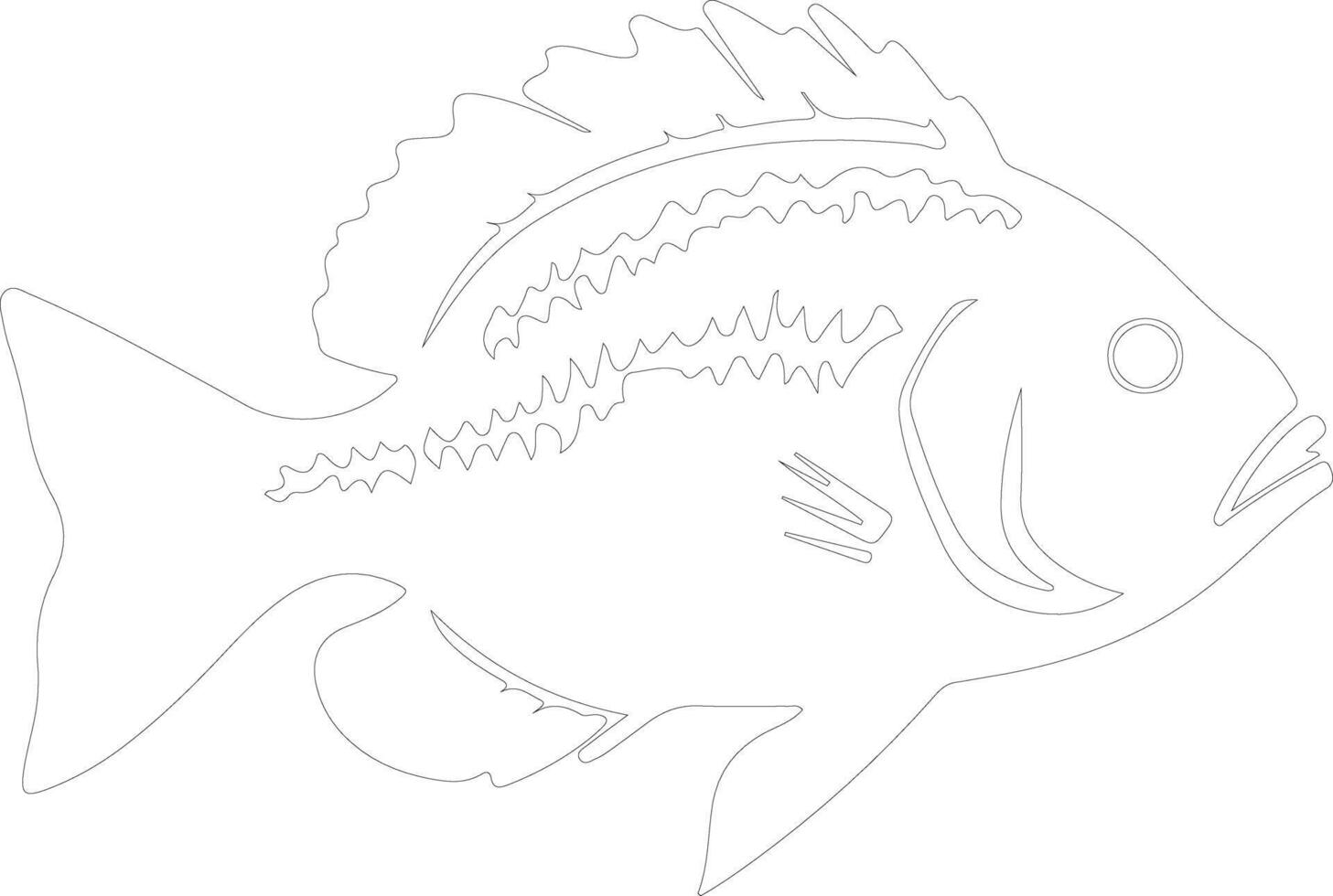 snapper    outline silhouette vector