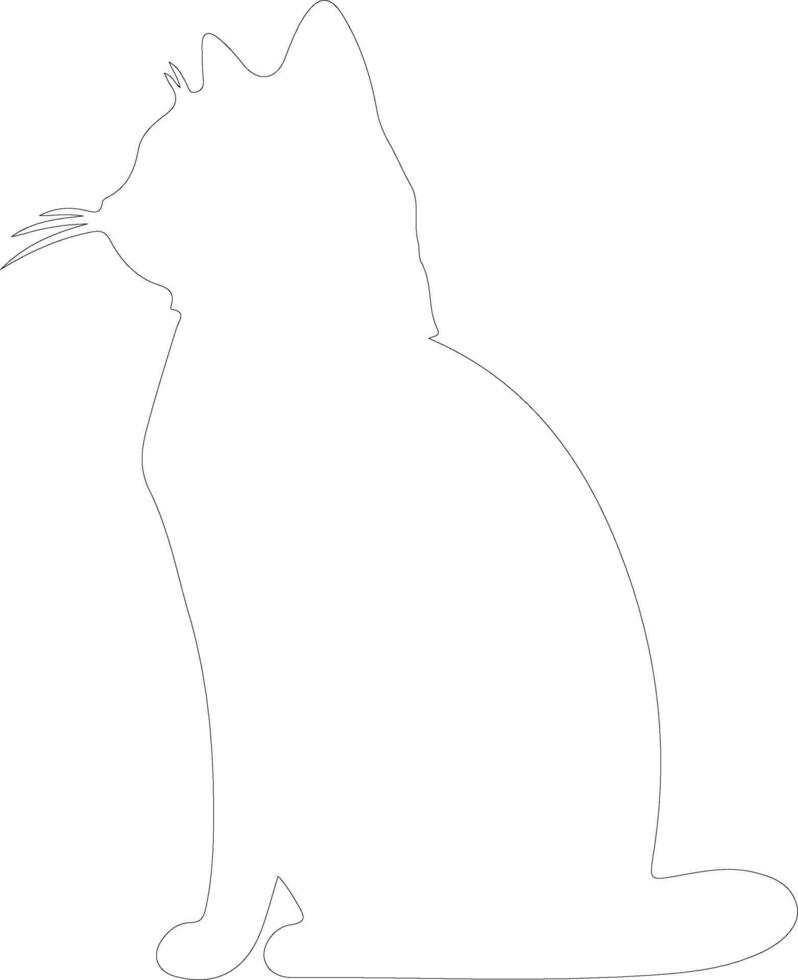 cat outline silhouette vector