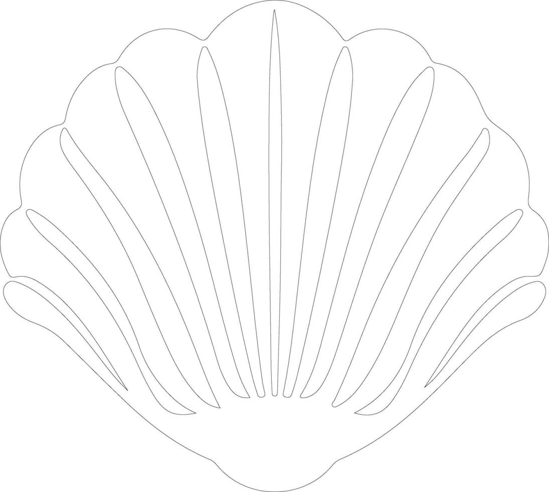 bivalve  outline silhouette vector